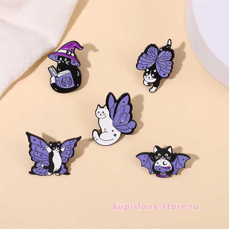Брошь-значок «Cat in purple» Брошь-значок «Cat in purple»