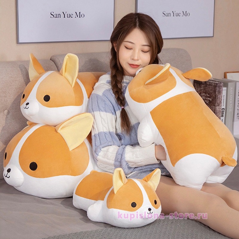 Мягкая игрушка «Relaxed corgi» 40 см Мягкая игрушка «Relaxed corgi» 40 см