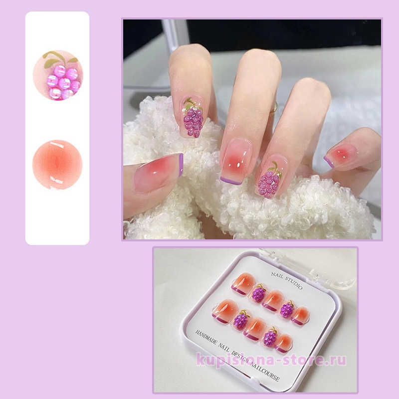 Набор накладных ногтей «Grape» Набор накладных ногтей «Grape»