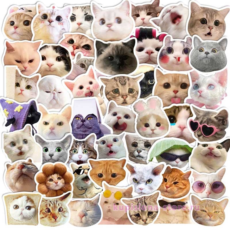 Набор наклеек «Cat face» Набор наклеек «Cat face»