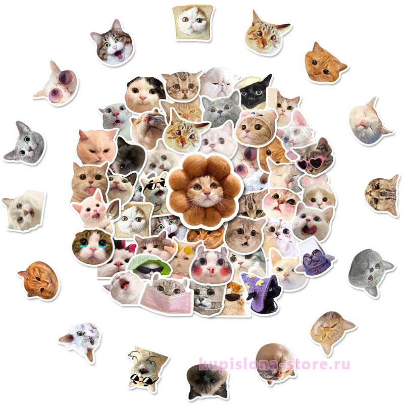 Набор наклеек «Cat face» Набор наклеек «Cat face»