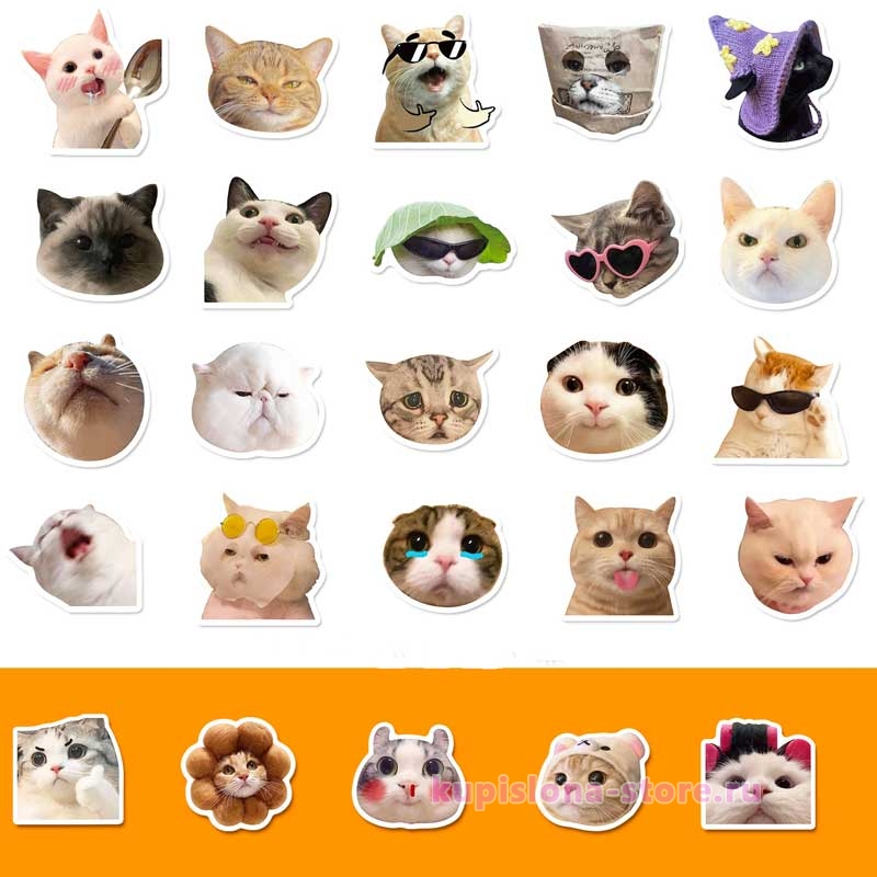 Набор наклеек «Cat face» Набор наклеек «Cat face»