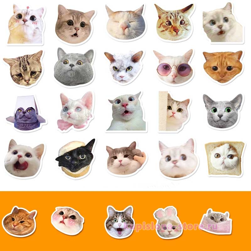 Набор наклеек «Cat face» Набор наклеек «Cat face»