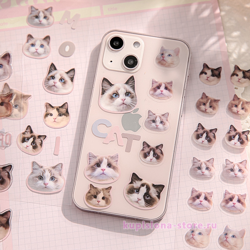 Набор наклеек «Cat head» Набор наклеек «Cat head»