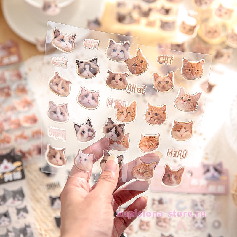 Набор наклеек «Cat head» Набор наклеек «Cat head»