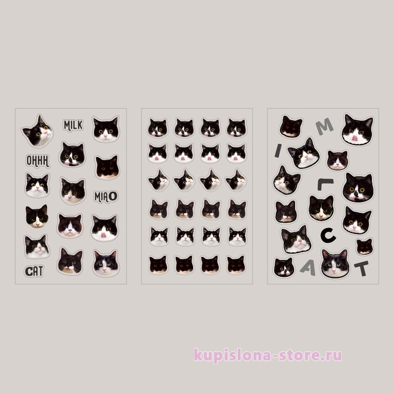 Набор наклеек «Cat head» Набор наклеек «Cat head»