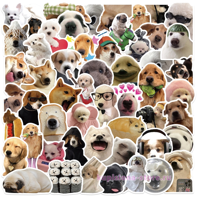 Набор наклеек «Dog face» Набор наклеек «Dog face»