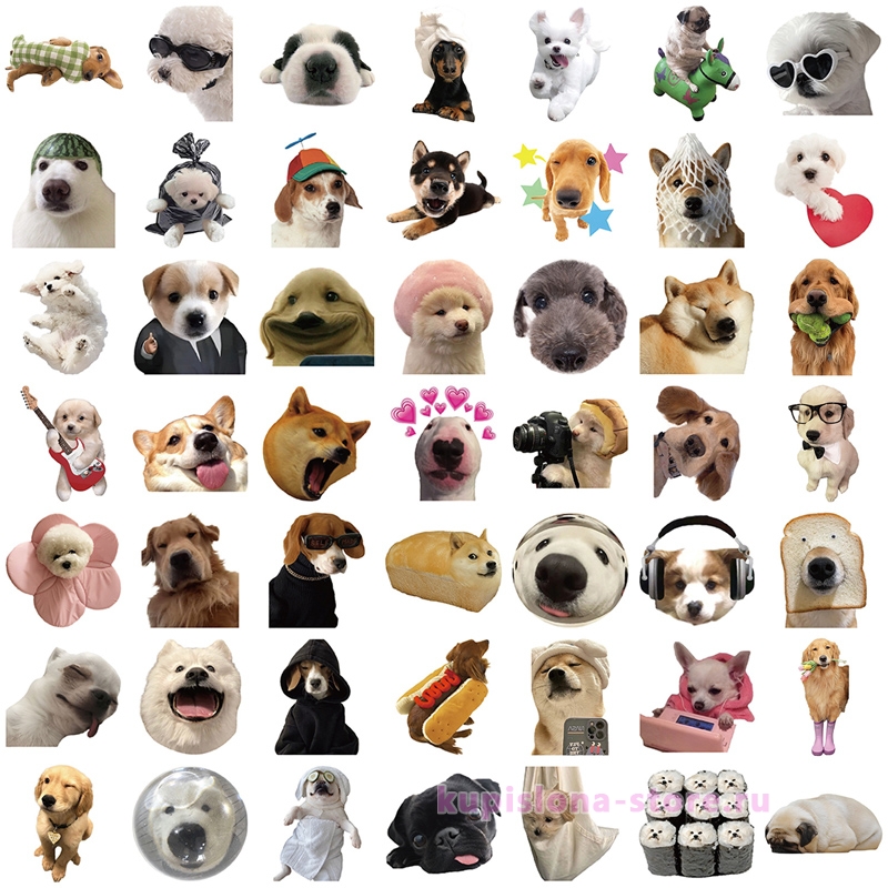 Набор наклеек «Dog face» Набор наклеек «Dog face»