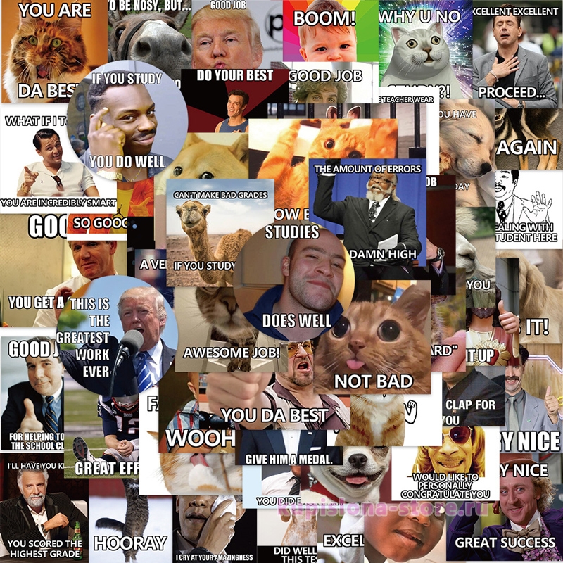 Набор наклеек «Meme phrases» Набор наклеек «Meme phrases»