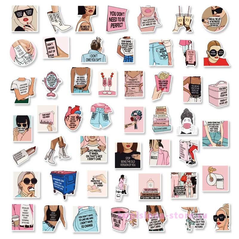 Набор наклеек «Text girl» Набор наклеек «Text girl»