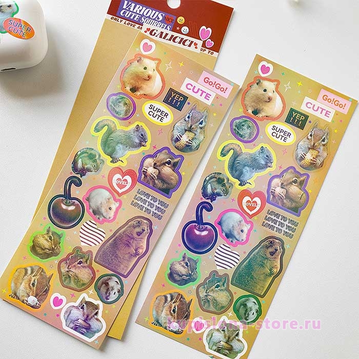 Набор наклеек «Various cute pets» Набор наклеек «Various cute pets»