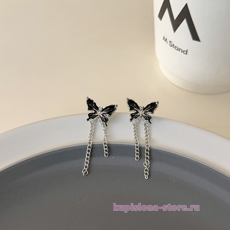 Серьги «Black butterfly» Серьги «Black butterfly»