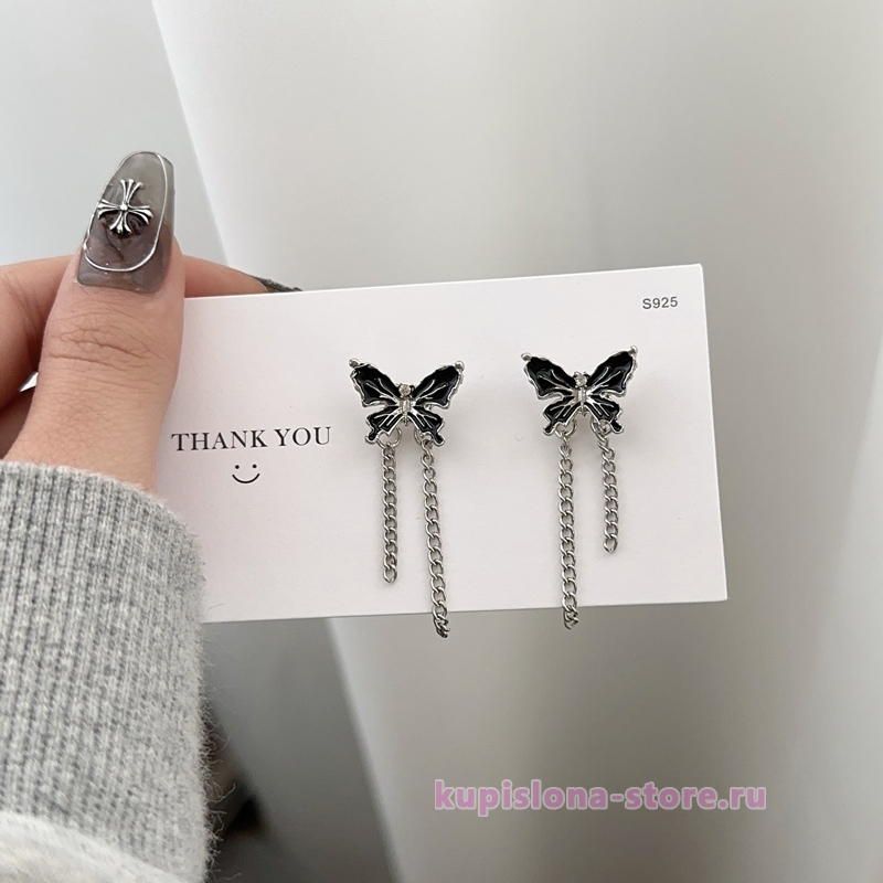 Серьги «Black butterfly» Серьги «Black butterfly»