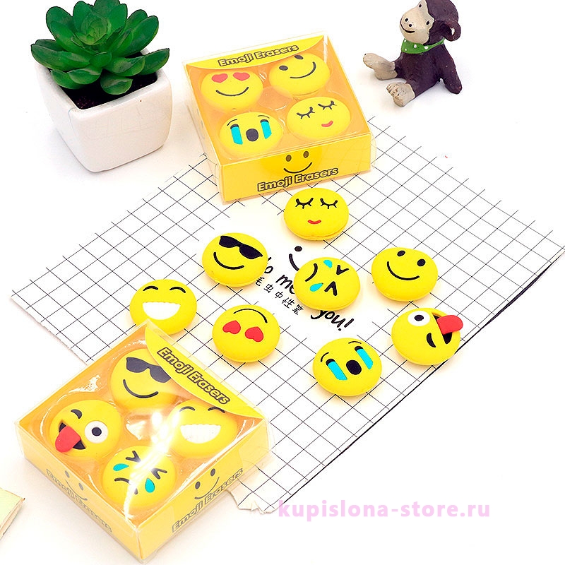 Набор стирательных резинок «Emoji» Набор стирательных резинок «Emoji»