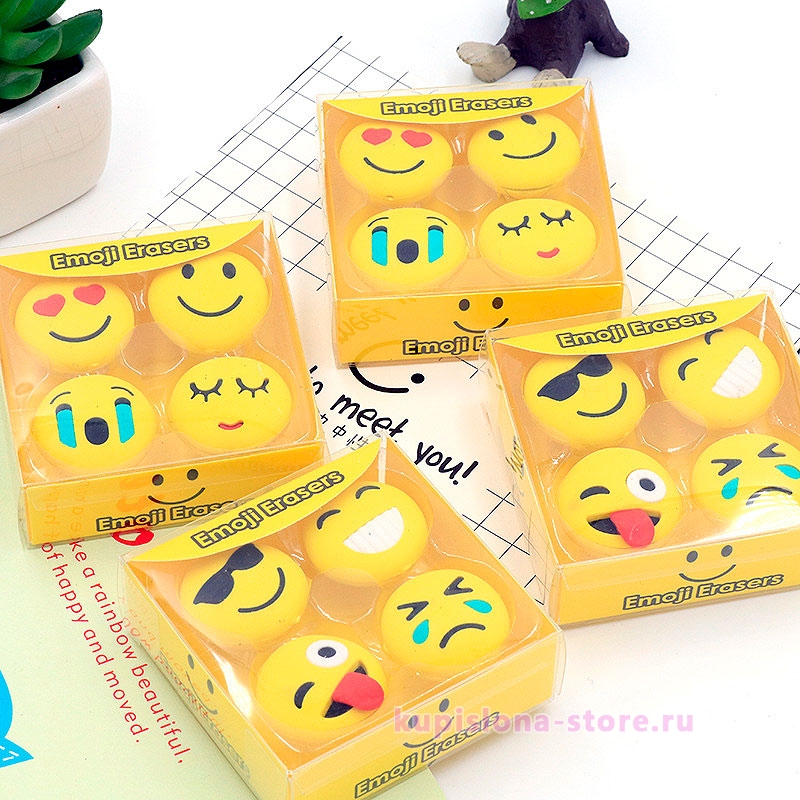 Набор стирательных резинок «Emoji» Набор стирательных резинок «Emoji»