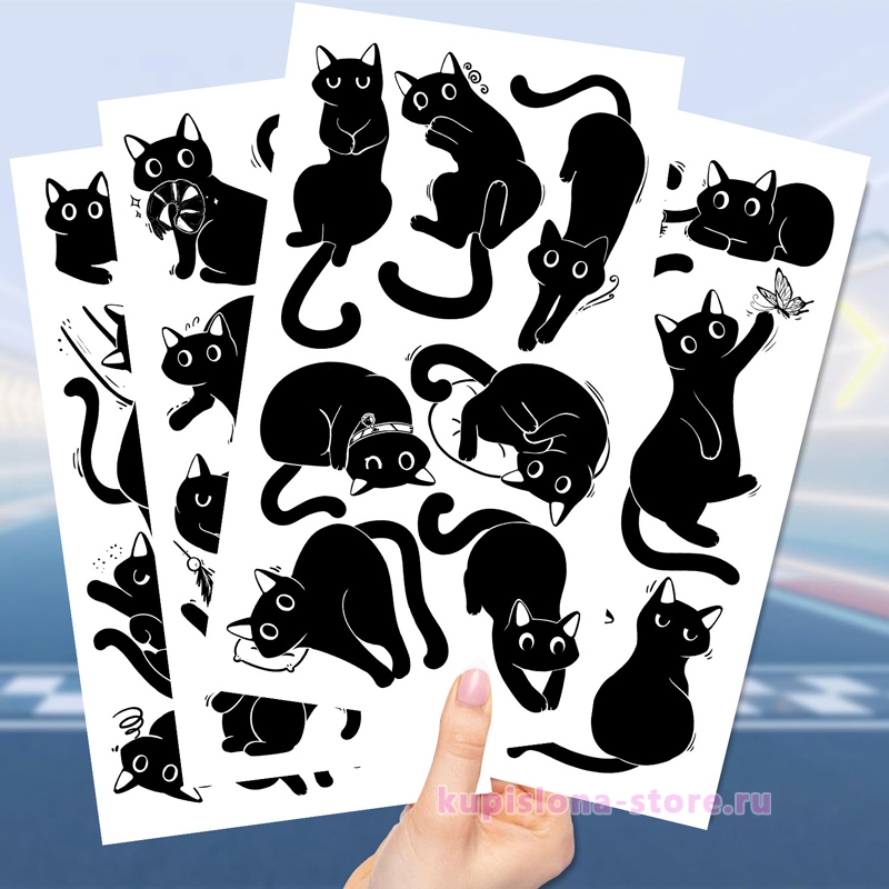 Временные татуировки «Cute black cat» Временные татуировки «Cute black cat»