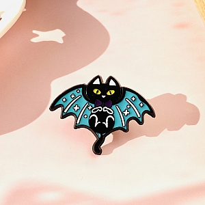 Брошь-значок «Bat cat»