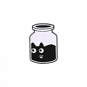 Брошь-значок «Locked cat»