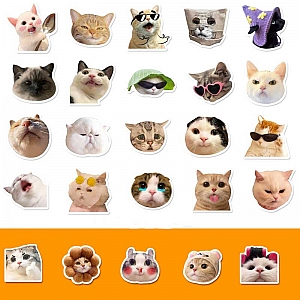 Набор наклеек «Cat face»