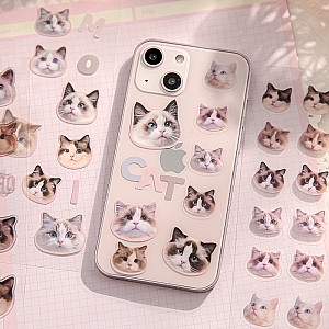 Набор наклеек «Cat head»