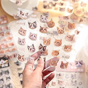 Набор наклеек «Cat head»