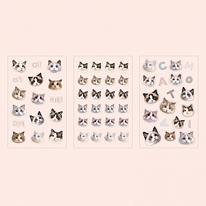 Набор наклеек «Cat head»