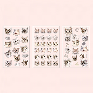 Набор наклеек «Cat head»