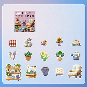Набор наклеек «Felt hut»