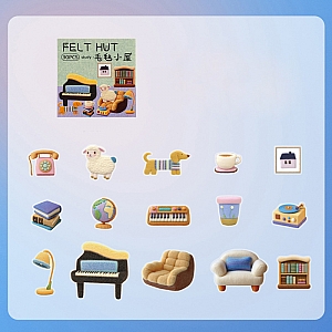 Набор наклеек «Felt hut»