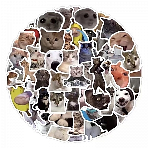 Набор наклеек «Funny cats»