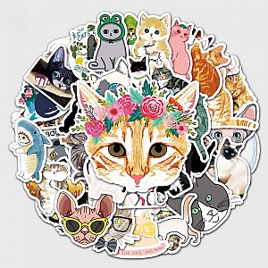 Набор наклеек «Kawai cats»