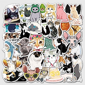 Набор наклеек «Kawai cats»
