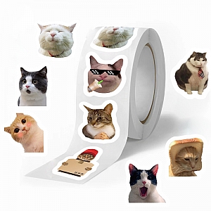 Набор наклеек «Memes with cat»