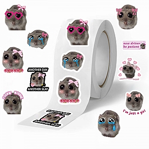 Набор наклеек «Sad hamster»