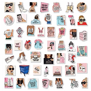 Набор наклеек «Text girl»