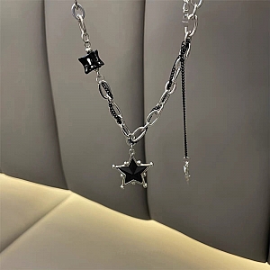 Подвеска на цепочке «Black star»