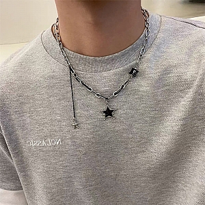 Подвеска на цепочке «Black star»