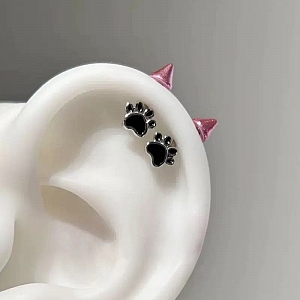 Серьга «Кошачья лапка»