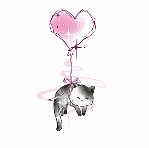 Временная татуировка «Cat is love»